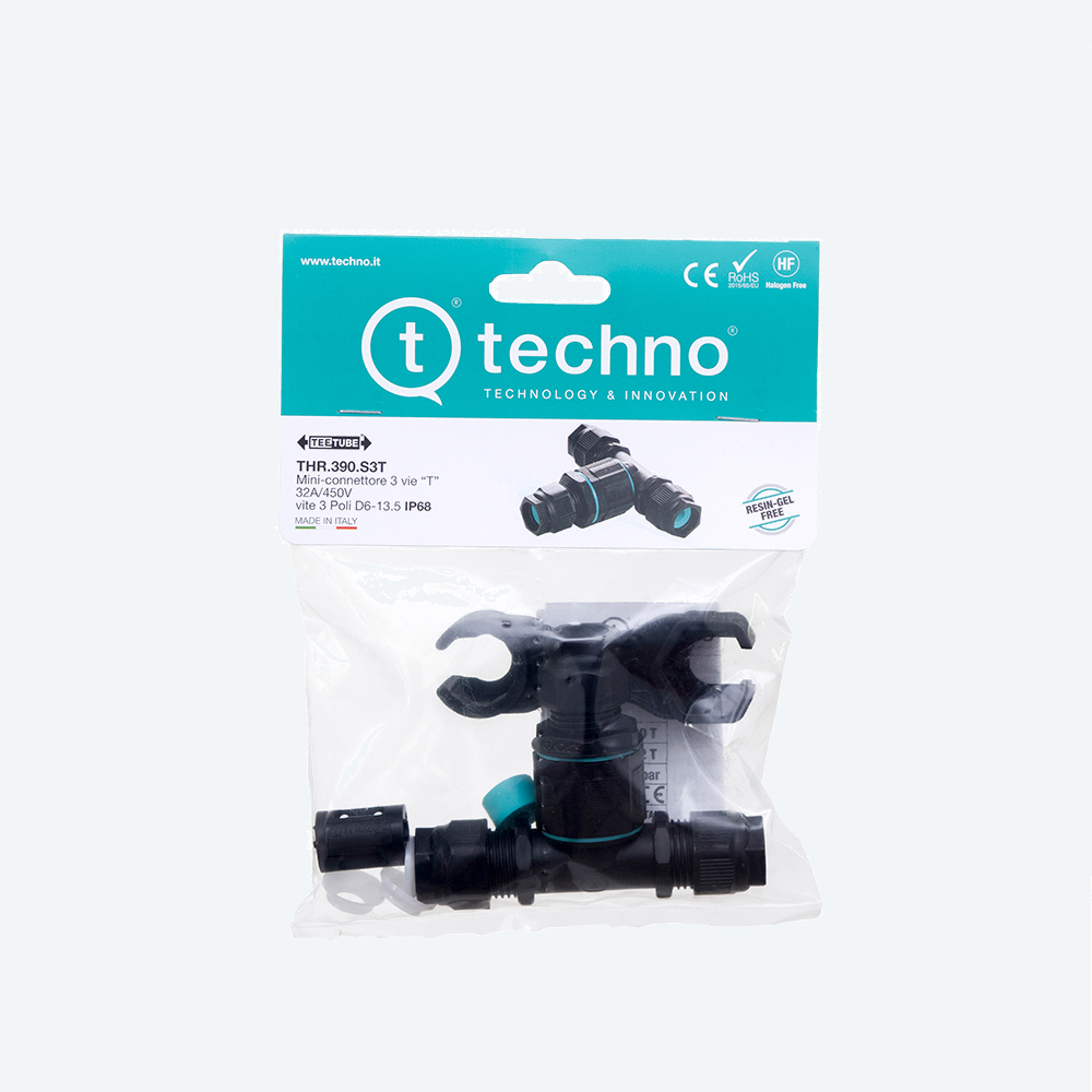 KIT CONNECTOR T 3P SCREW D6-13.5 IP68
